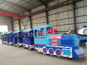 Customized Blue Trackless Train (1)